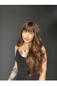 Doğal Su Dalgalı Peruk Uzun Kahküllü Fiber