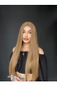 Düz uzun Perçemsiz Cilt görünümlü  Medikal  özel peruk Rus kumralı
