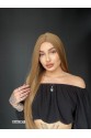 Düz uzun Perçemsiz Cilt görünümlü  Medikal  özel peruk Rus kumralı