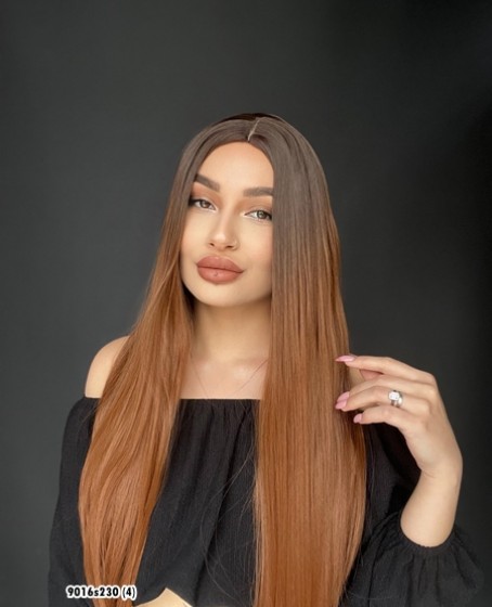 Düz uzun Perçemsiz Cilt görünümlü  Medikal  özel peruk