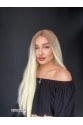 Düz uzun Perçemsiz Cilt görünümlü  Medikal  özel peruk 24f613