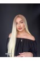 Düz uzun Perçemsiz Cilt görünümlü  Medikal  özel peruk 24f613