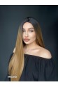 Düz uzun Perçemsiz Cilt görünümlü  Medikal  özel peruk Siyah Karamel