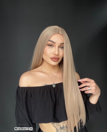 Düz uzun Perçemsiz Cilt görünümlü  Medikal  özel peruk Kül grisi