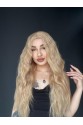 Wag Dalgalı Medikal üst kısmı cilt görünümlü Medikal peruk Rus Sarısı