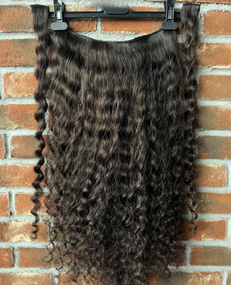 Yıka Çık Doğal su dalgasına sahip orjinal saç U part yarımay çıtçıt 2 yan hediyeli