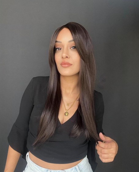 Rus kumralı serisi özel peruklarımızdan Perçemli medikal peruk