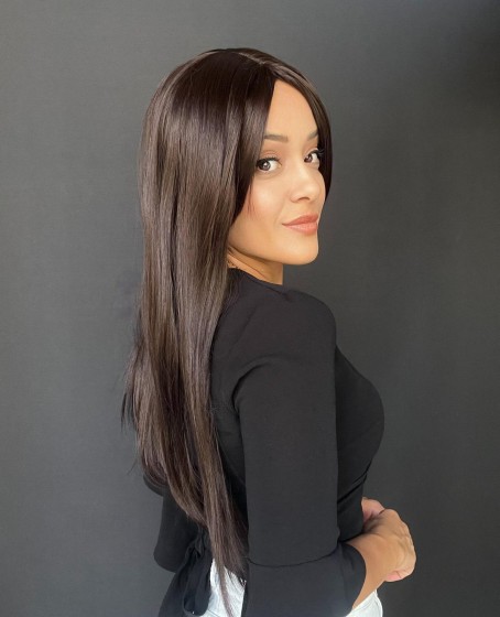 Rus kumralı serisi özel peruklarımızdan Perçemli medikal peruk