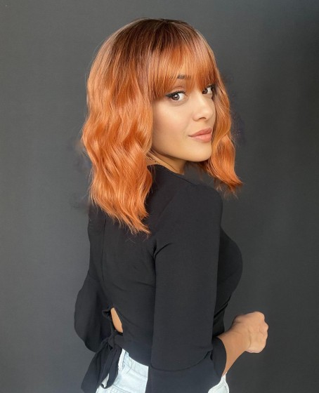 Rus kumralı serisi özel peruklarımızdan Perçemli medikal peruk