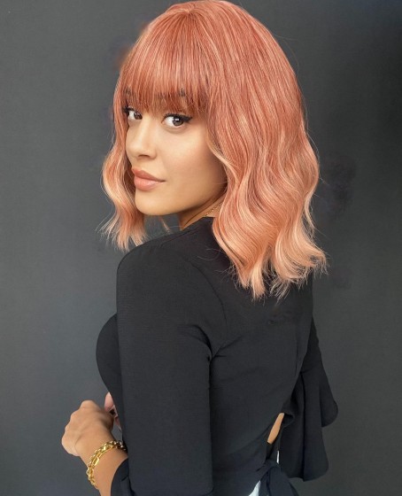 Rus kumralı serisi özel peruklarımızdan Perçemli medikal peruk