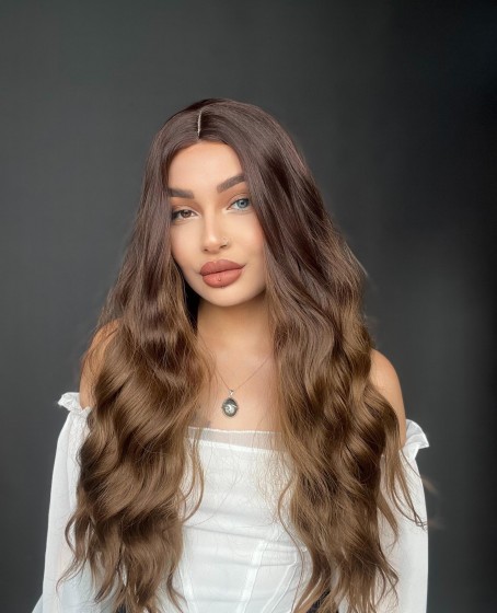 Kahverengi ışıltılı tül peruk YILIN EN İYİ PERUĞU SEÇİLDİ