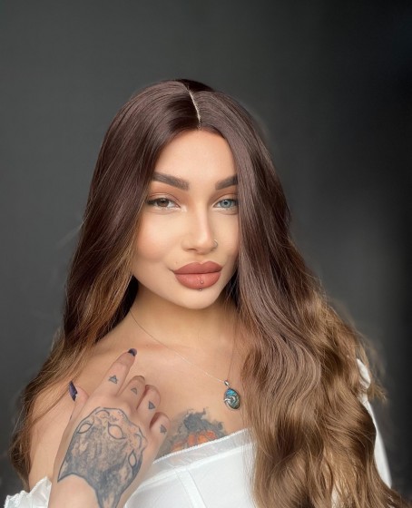 Kahverengi ışıltılı tül peruk YILIN EN İYİ PERUĞU SEÇİLDİ