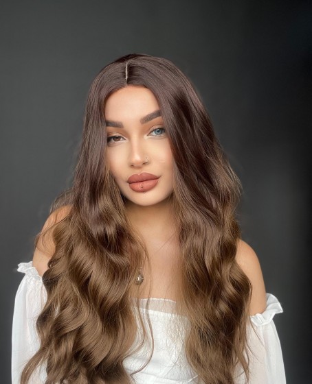 Kahverengi ışıltılı tül peruk YILIN EN İYİ PERUĞU SEÇİLDİ