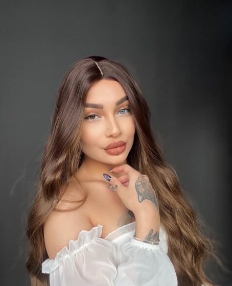 Kahverengi ışıltılı tül peruk YILIN EN İYİ PERUĞU SEÇİLDİ