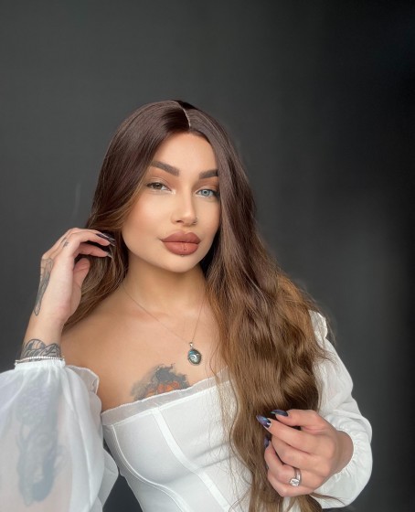 Kahverengi ışıltılı tül peruk YILIN EN İYİ PERUĞU SEÇİLDİ