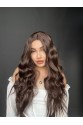 Harika Kumral Kahverengi Dalgalı Tül peruk