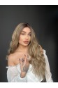 Soğuk Küllü Sarı Kumral Röfleli Tül peruk