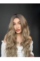 Soğuk Küllü Sarı Kumral Röfleli Tül peruk