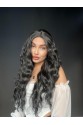 Doğal Dalgalı Tül Peruk Efsane su dalgalı medikal özel seri SİYAH