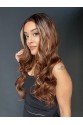 Geniş Dalgalı Gerçek Saç dokusunda Fiber sentetik Tül peruk syt08032