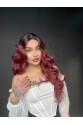 Siyah Kızıl ombreli dalgalı tül peruk Suzan peruk