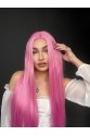 Pembe uzun tül peruk