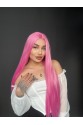 Pembe uzun tül peruk