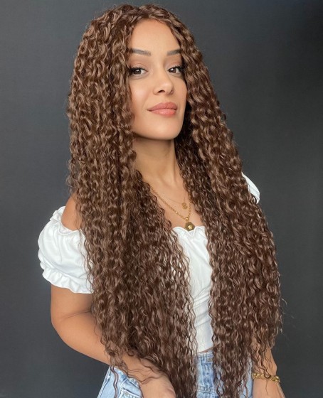 Wag dalgalı peruk modelimiz Siyah tül peruk