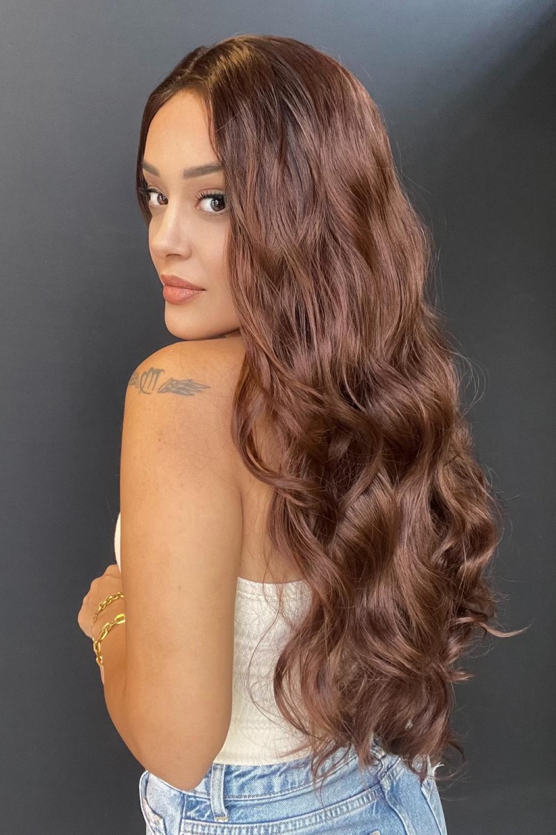 Geniş Su dalgalı Tül peruk