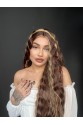 Wag dalgalı peruk modelimiz Kahve karamal ışıltılı