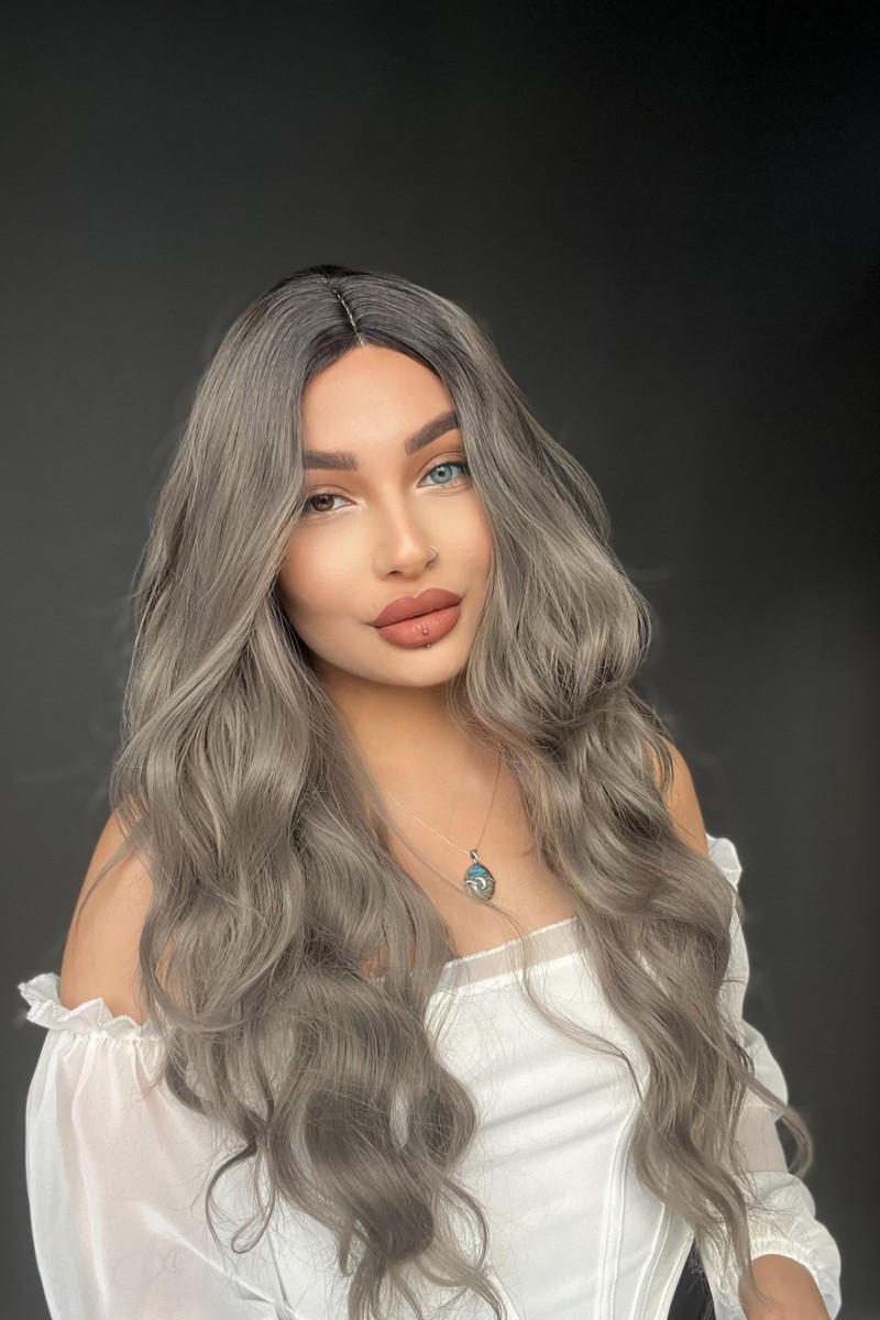 Su dalgalı Tül peruk 