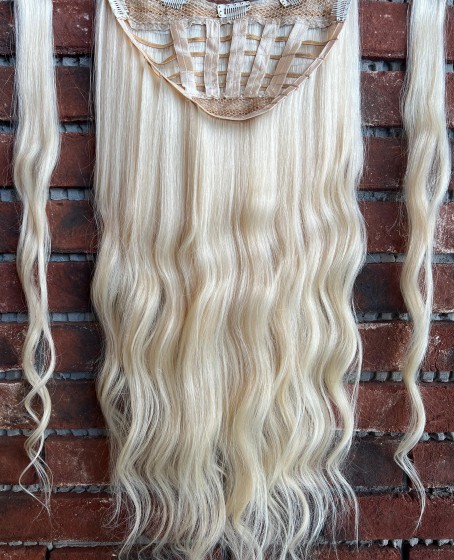 U Part Peruk yarımay çıtçıt Gerçek Saç