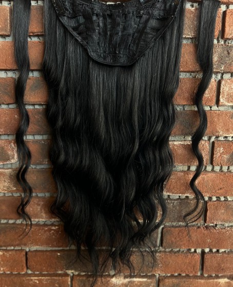 U Part Peruk yarımay çıtçıt Gerçek Saç