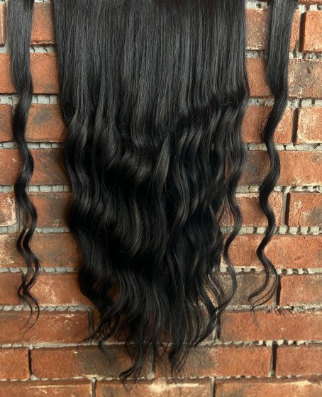 U Part Peruk yarımay çıtçıt Gerçek Saç