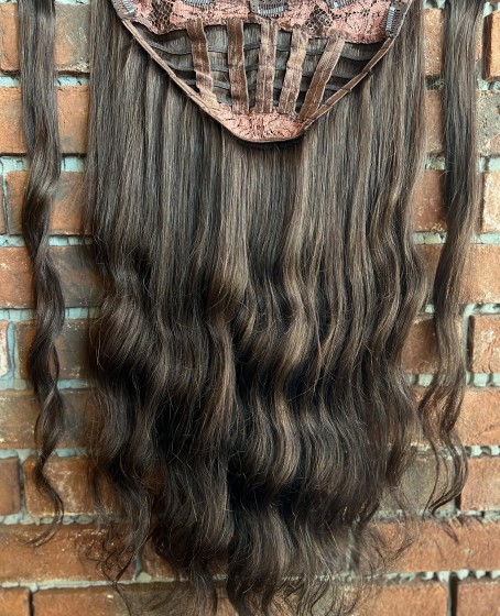 U Part Peruk yarımay çıtçıt Gerçek Saç