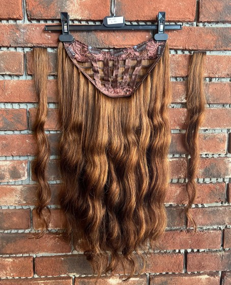 U Part Peruk yarımay çıtçıt Gerçek Saç