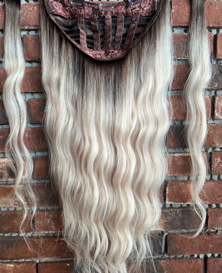 U Part Peruk yarımay çıtçıt Gerçek Saç