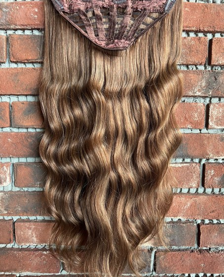 U Part Peruk yarımay çıtçıt Gerçek Saç