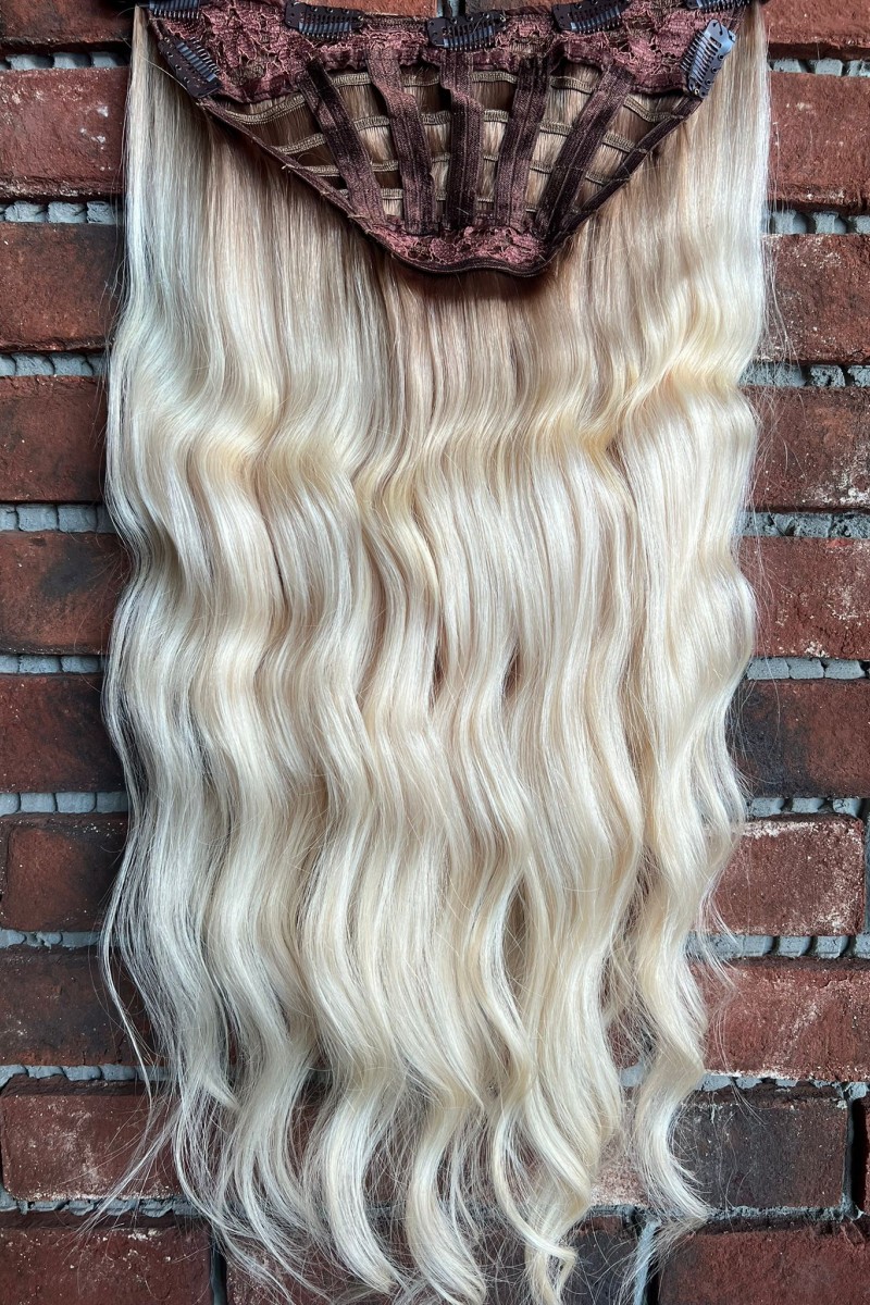 U Part Peruk yarımay çıtçıt Gerçek Saç 