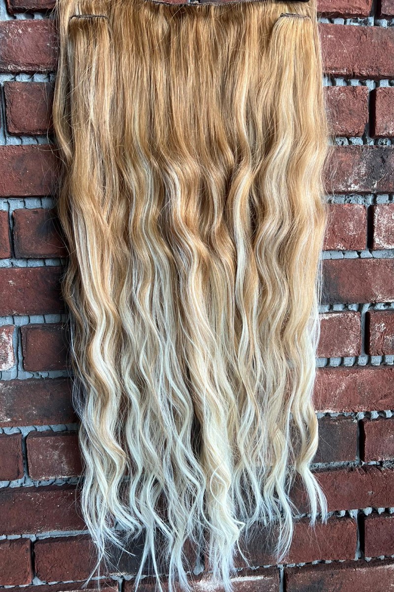 U Part Peruk yarımay çıtçıt Gerçek Saç 