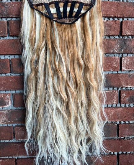 U Part Peruk yarımay çıtçıt Gerçek Saç