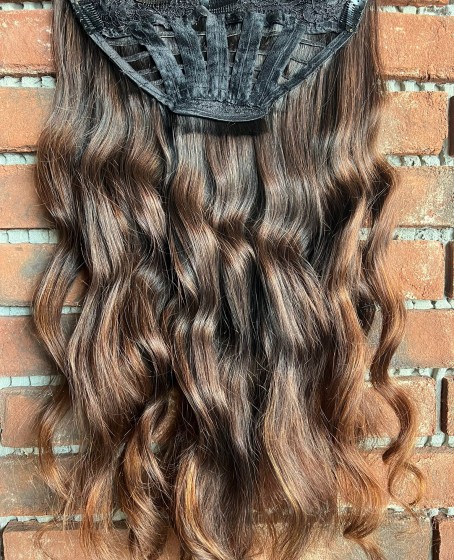 U Part Peruk yarımay çıtçıt Gerçek Saç