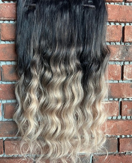 U Part Peruk yarımay çıtçıt Gerçek Saç