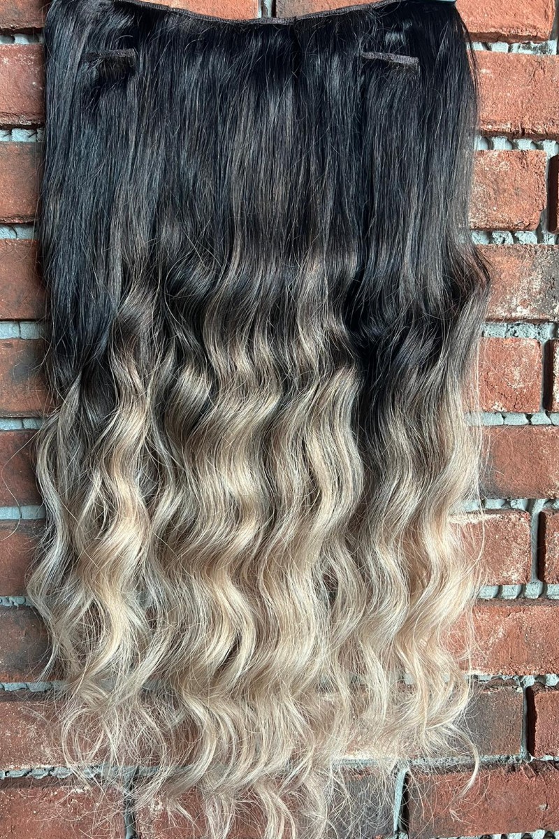 U Part Peruk yarımay çıtçıt Gerçek Saç 