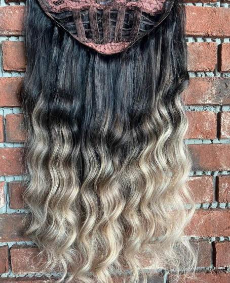 U Part Peruk yarımay çıtçıt Gerçek Saç