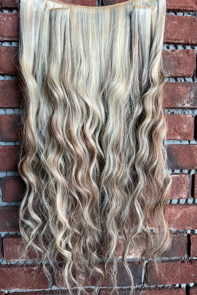 U Part Peruk yarımay çıtçıt Gerçek Saç 