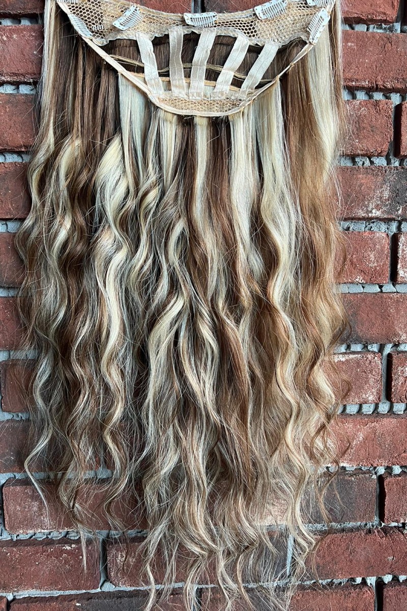 U Part Peruk yarımay çıtçıt Gerçek Saç 