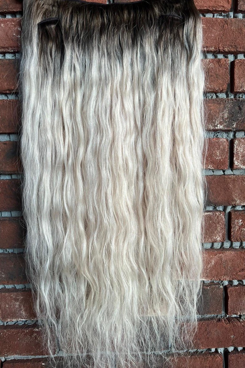 U Part Peruk yarımay çıtçıt Gerçek Saç 