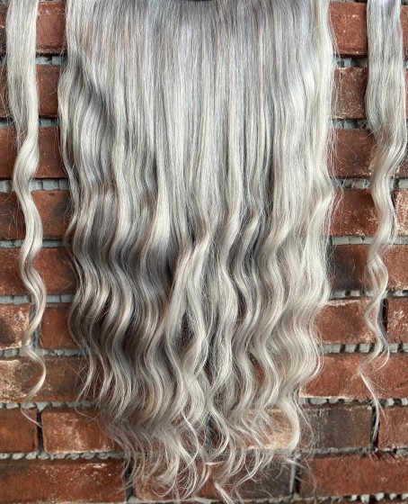 U Part Peruk yarımay çıtçıt Gerçek Saç