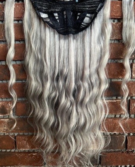 U Part Peruk yarımay çıtçıt Gerçek Saç